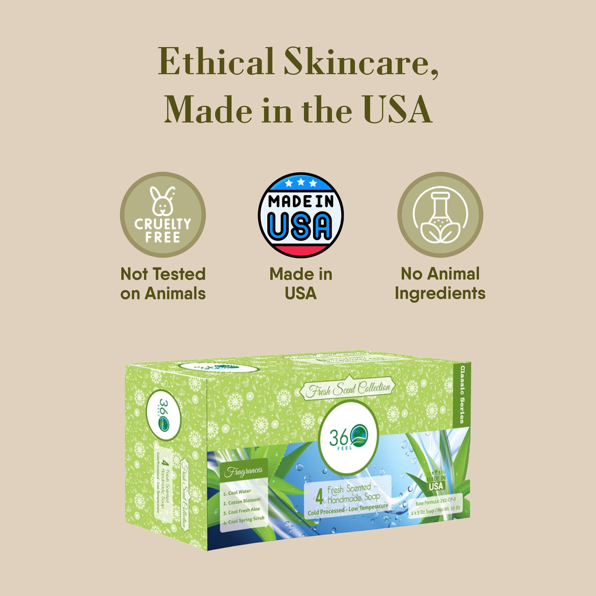 360Feel Fresh Bar Soap Cotton Blossom delivers a gentle, comforting wash