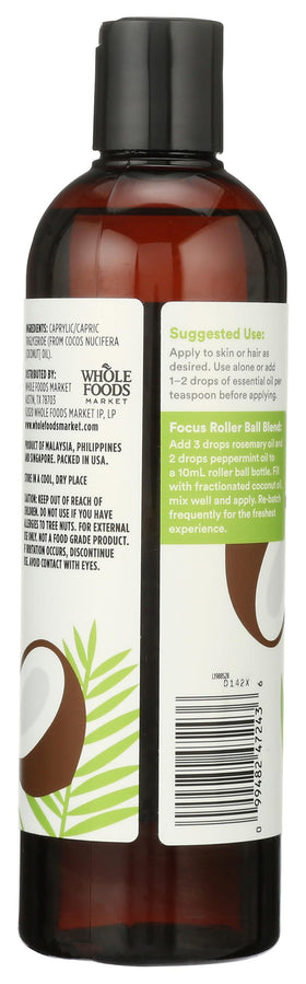 365 by Whole Foods Market coconut oil for skin application with lightweight hydration.