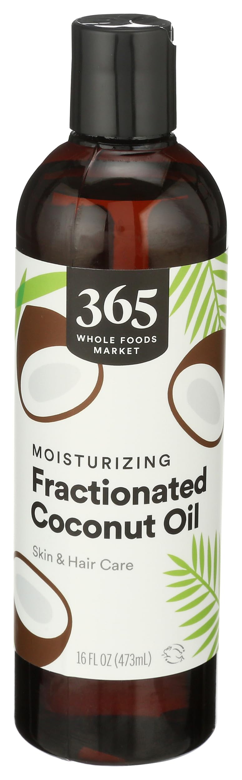 365 by Whole Foods Market fractionated coconut oil bottle pour for smooth skin.