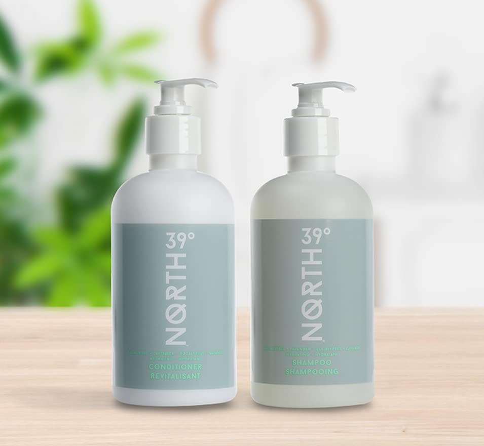 39° North conditioner bottle ready for hydrating hair care