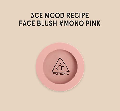 3CE Mood Recipe Mono Pink swirl on cheek display