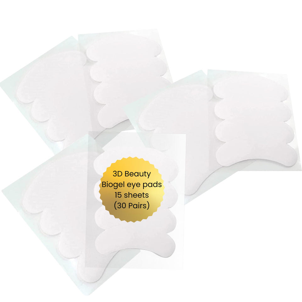 3D Beauty Biogel Eye Pads with anti-slip design for precise lash application.
