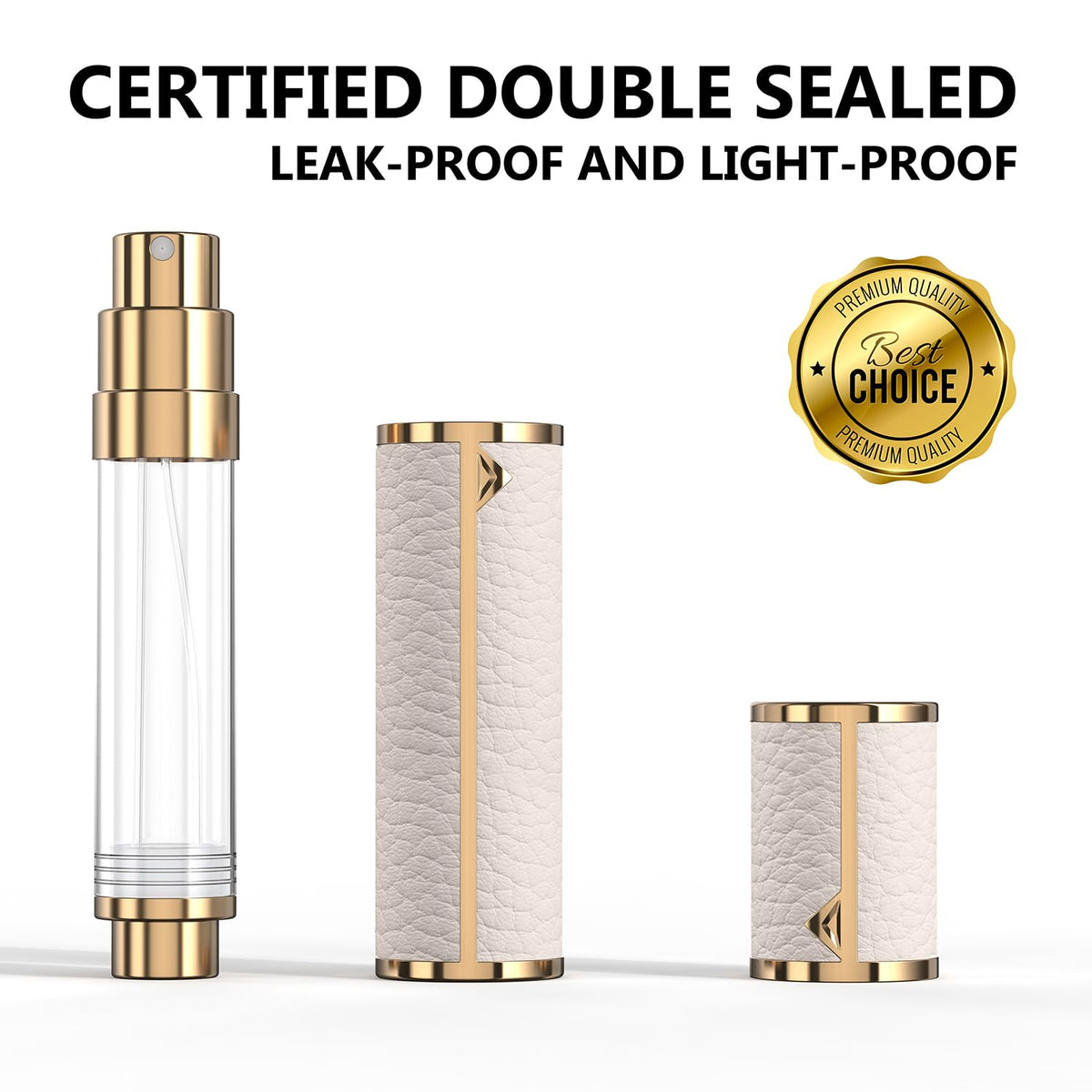 3zorqinron magnetic cap adds secure closure to the compact fragrance sprayer.