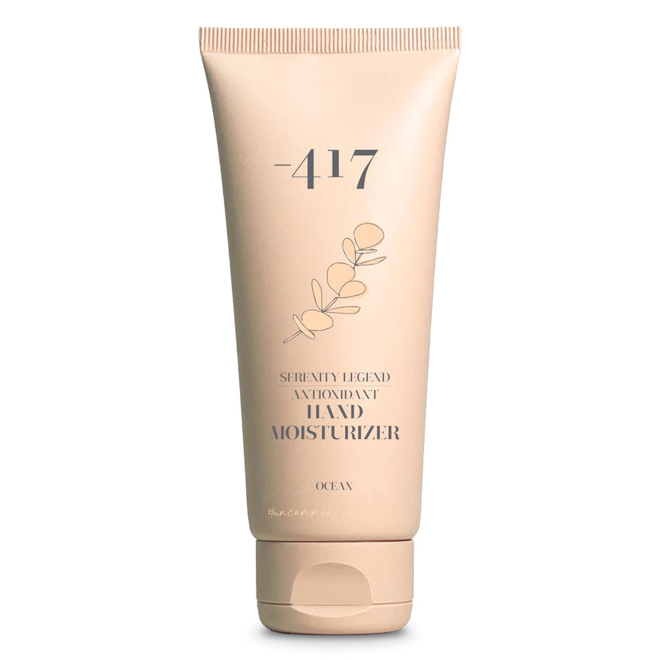 417 Dead Sea hand cream bottle with nourishing formula for silky hands.