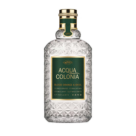 4711 Acqua Colonia Blood Orange & Basil bottle front shows fresh citrus aroma for daytime wear.