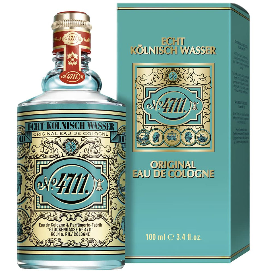 4711 eau de cologne bottle front with fresh unisex citrus notes.
