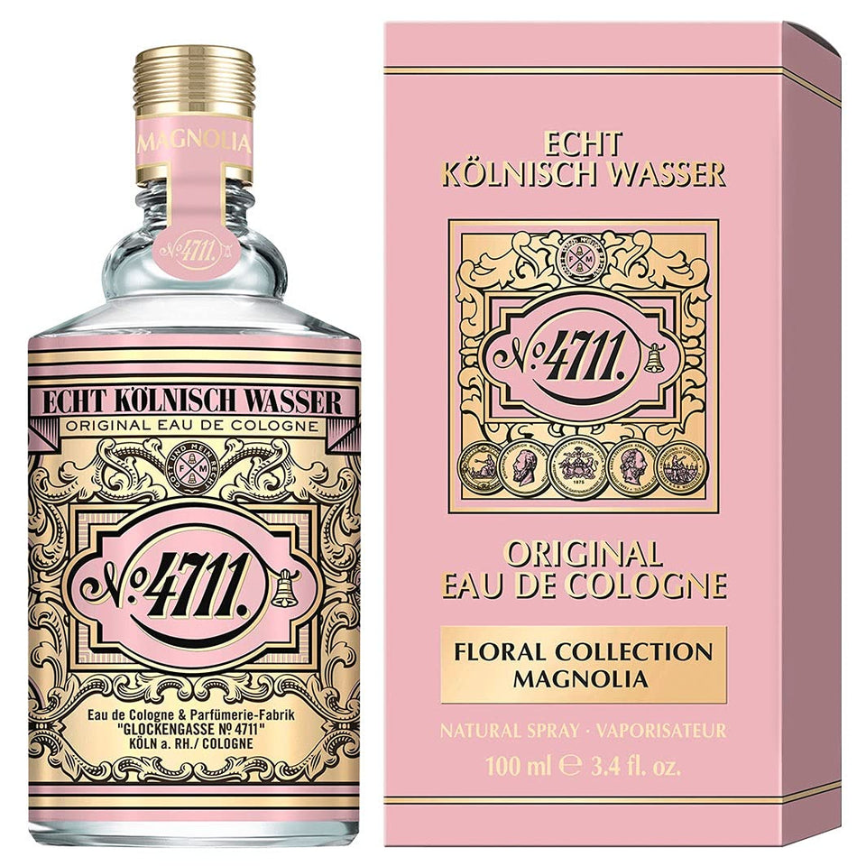 4711 Magnolia bottle close-up showing elegant design for daily use.