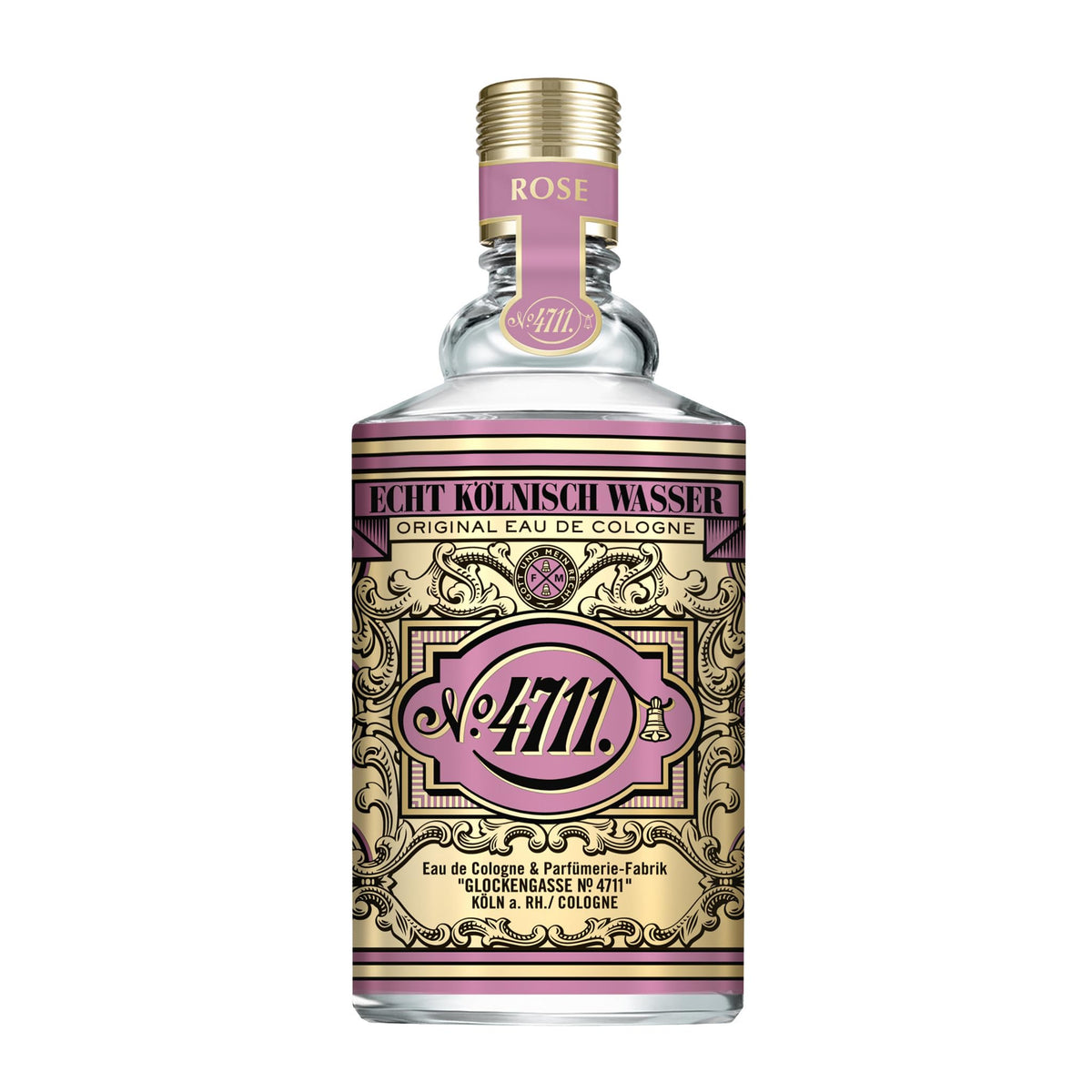 4711 Floral Collection Rose bottle front shows a timeless fragrance for everyday wear
