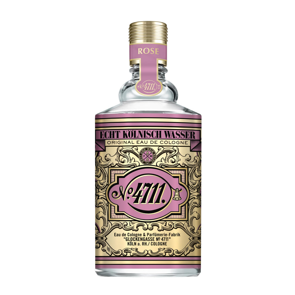 4711 Floral Collection Rose bottle front shows a timeless fragrance for everyday wear
