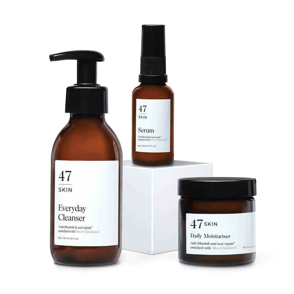 47 Skin daily moisturiser bottle delivering deep hydration for all skin types
