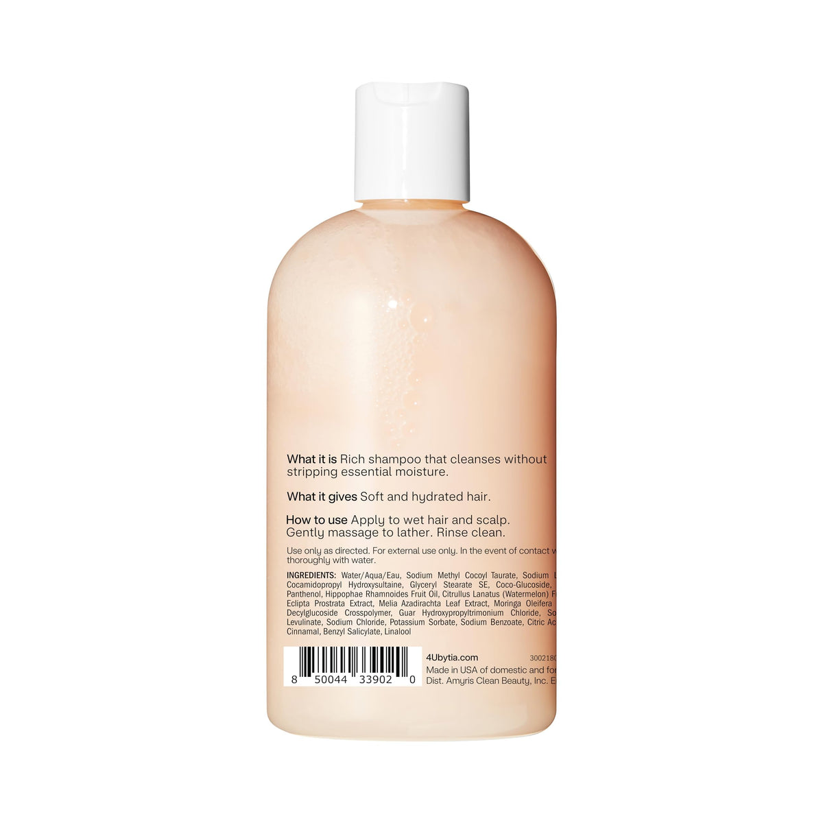 4U by Tia moisturizing curly shampoo 3-pack packaging highlighting vegan, cruelty-free formula.