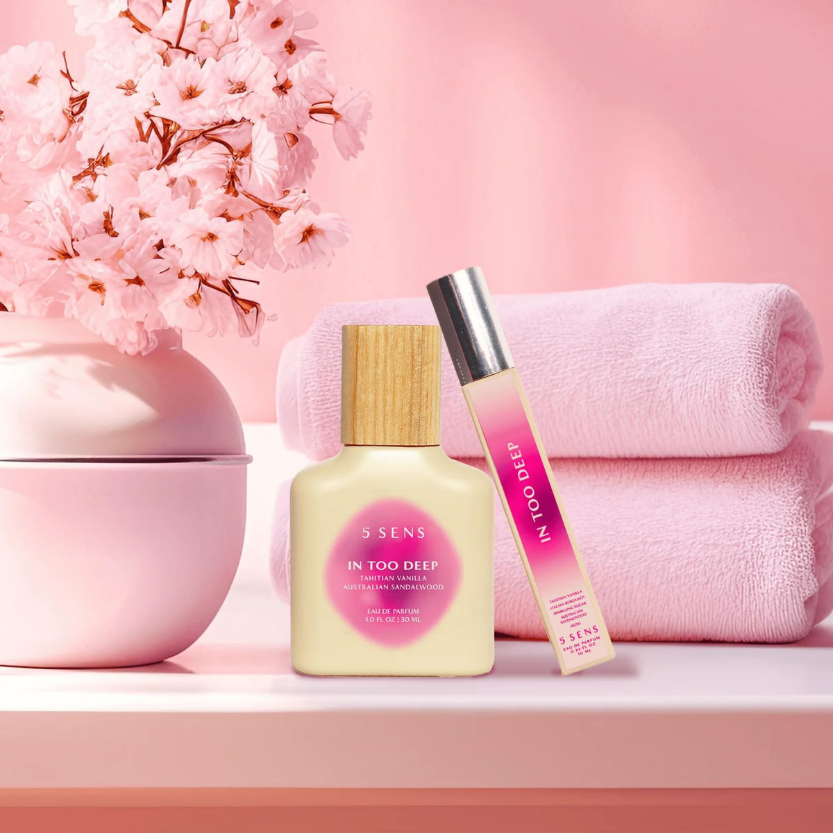 5 SENS In Too Deep bergamot note brightening morning mood.