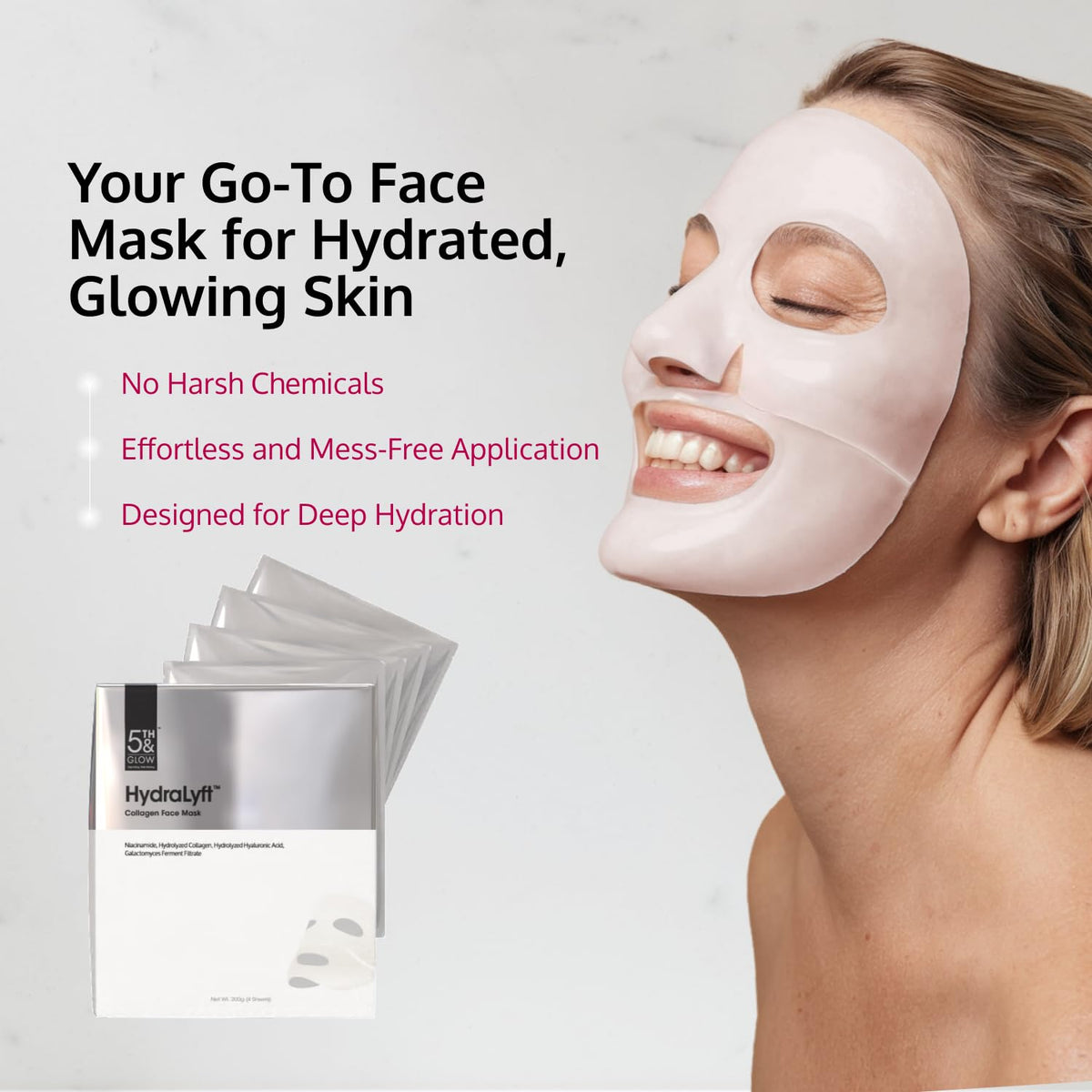 Niacinamide and collagen in HydraLyft for brighter texture