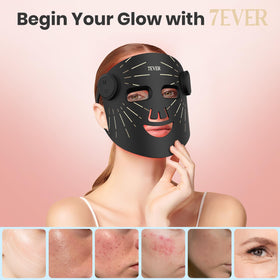 7ever dense 256 LED beads ensure even light distribution on the face
