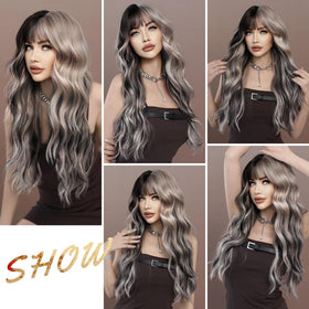 7JHH WIGS layered curly wig adds natural volume and shape.