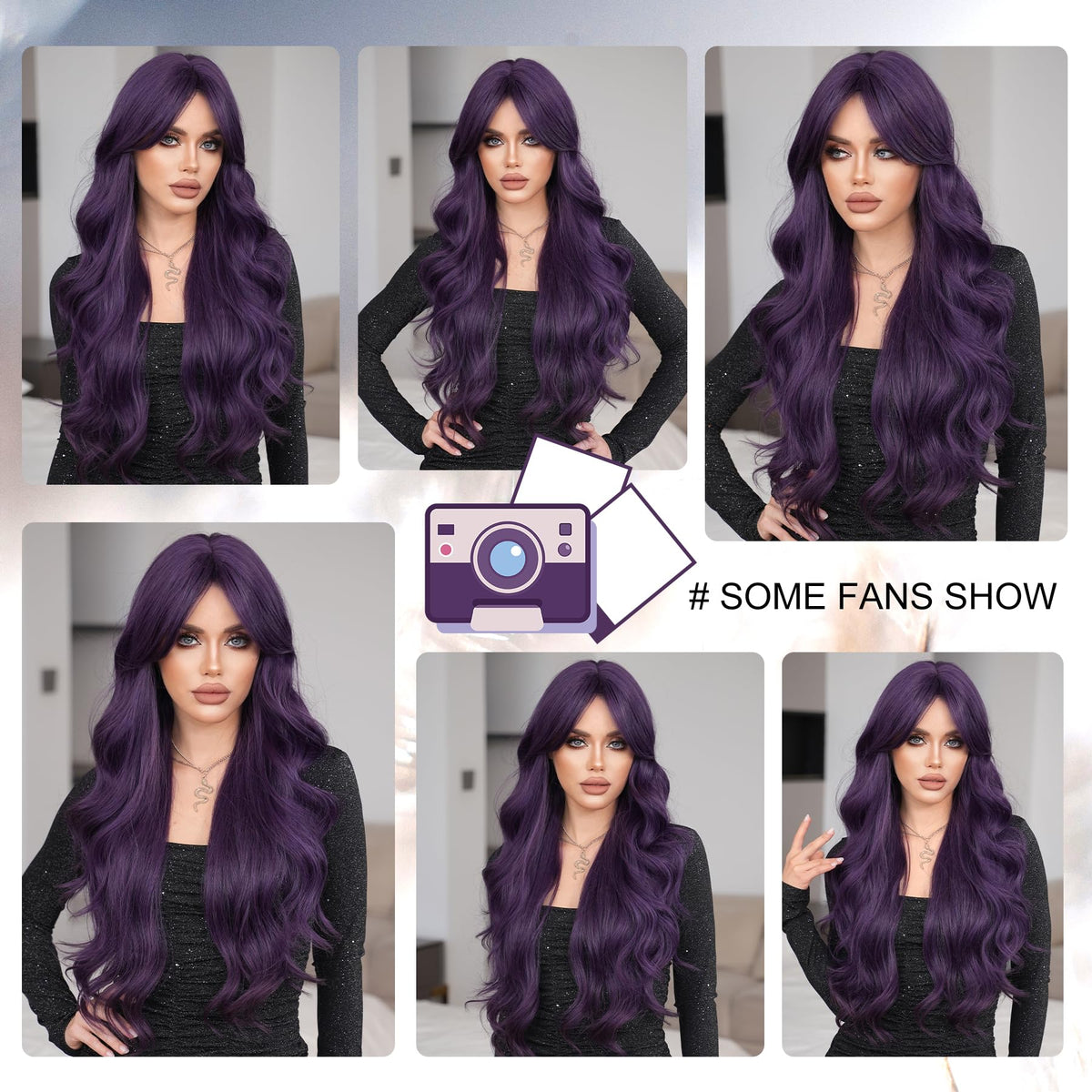 Adjustable elastic band provides comfortable fit on 7JHH WIGS wig.
