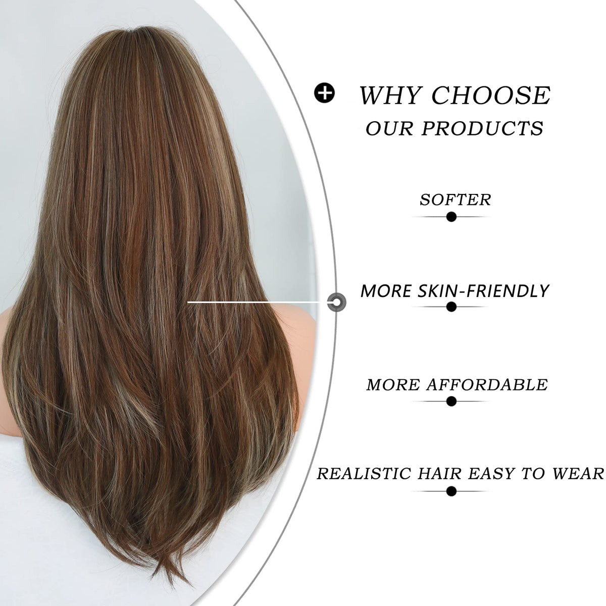 7JHH WIGS adjustable elastic band for secure fit