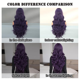 Gift box includes lashes and nets with 7JHH WIGS purple wig.