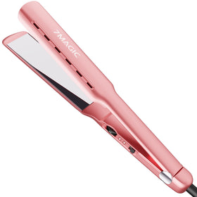 7MAGIC 1.7-inch nano titanium plates close-up showing wide surface for faster styling.
