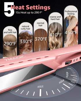 7MAGIC precision heat dial with five settings enables customizing heat level.