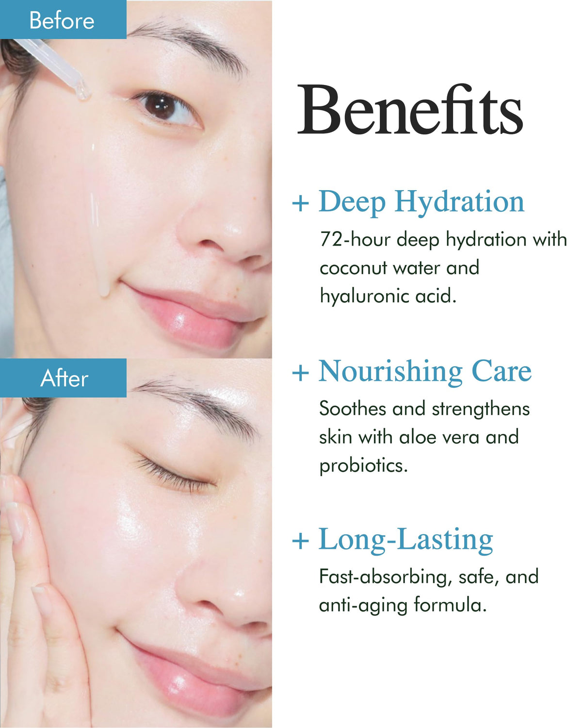 9 Wishes Hydra Ampoule II serum texture closeup reveals lightweight, fast-absorbing formula.