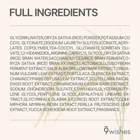 Morning skincare routine with 9 Wishes cleanser for refreshed skin