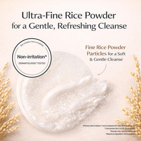 Packaging box of 9 Wishes Rice Foaming Cleanser highlights Korean roots