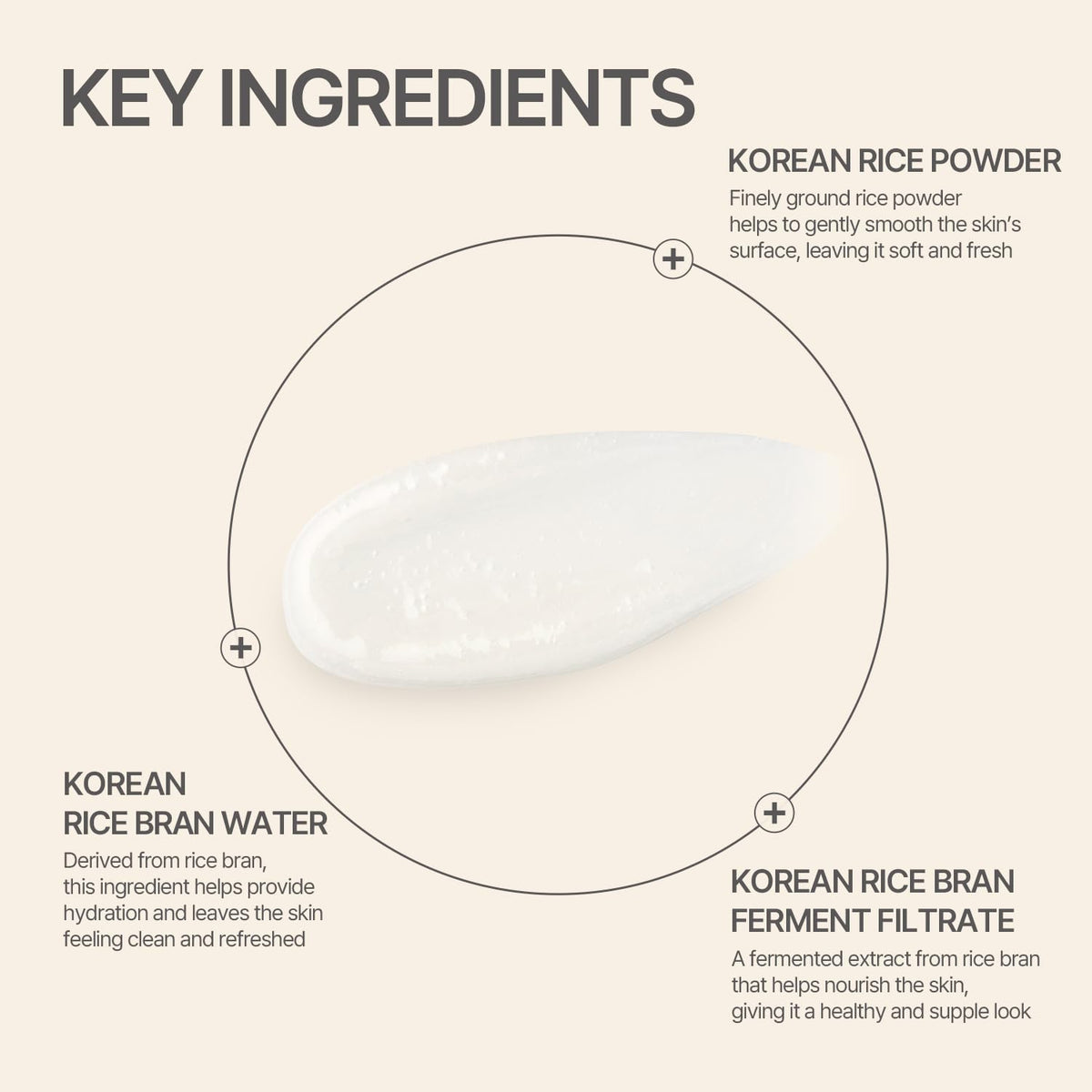 Rice water splash illustrates moisture balance in 9 Wishes cleanser