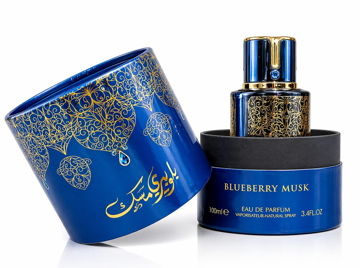 9 O'CLOCK BlueBerry Musk packaging box signals gift-ready elegance