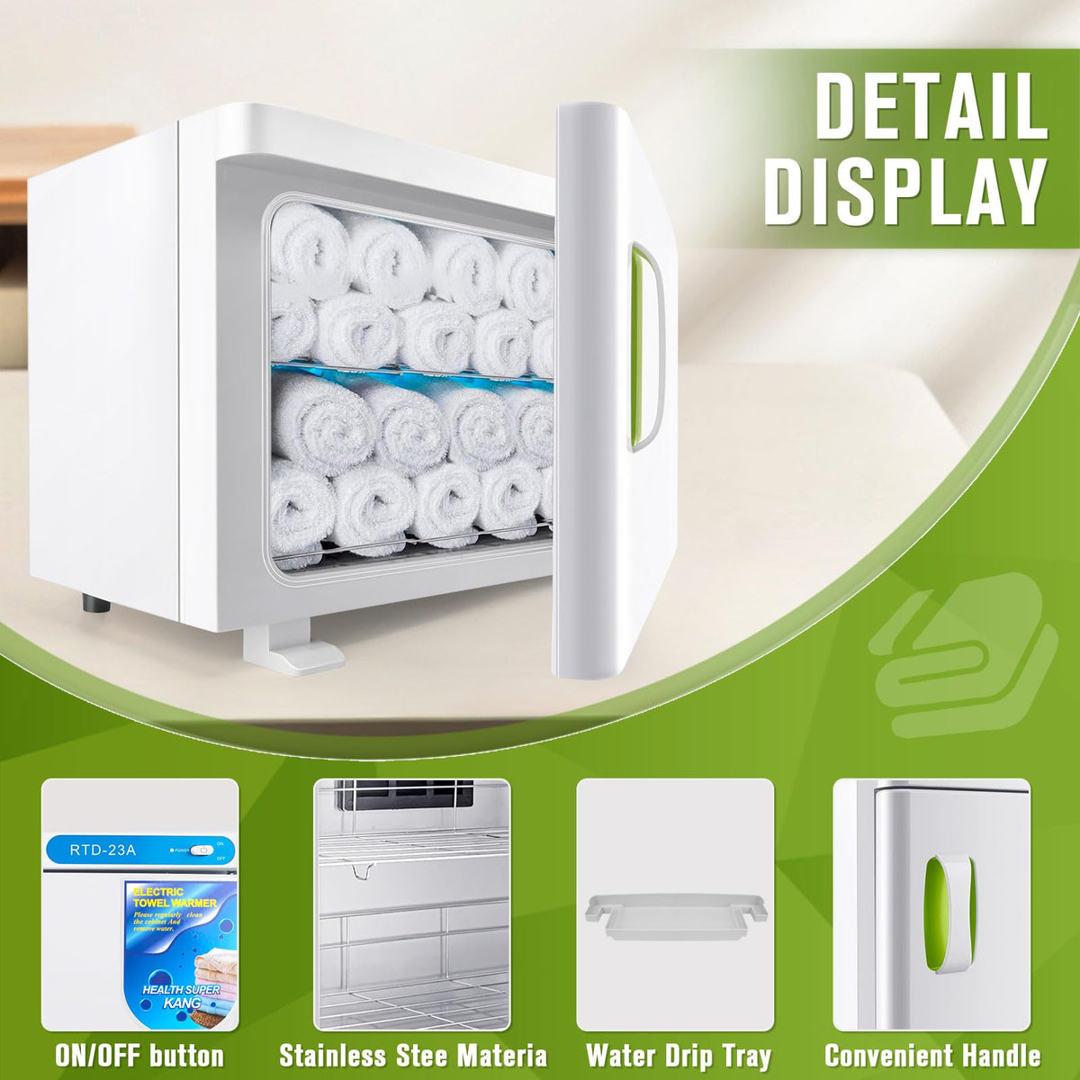 9TH SHOP hot towel warmer with 23L capacity for bulk towels