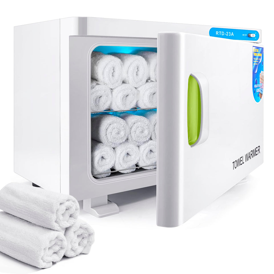 9TH SHOP hot towel warmer front view, ideal for spa use