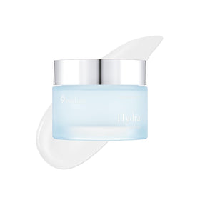 9 wishes Hydra Ampule Cream jar close-up showing gel texture for deep hydration.