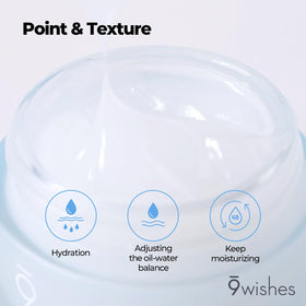 9 wishes Hydra Ampule Cream texture swatch on skin.