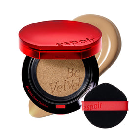 Espoir Be Velvet Cushion bottle front showing sleek packaging and long-lasting color.