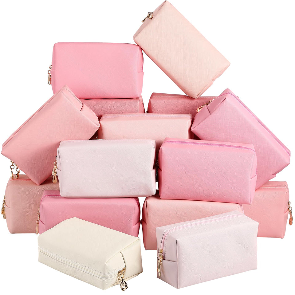Kigeli Pink Series makeup bag with zipper closure for secure travel organization