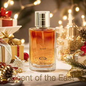A CENTER 50ml spray bottle side view for portable fragrance on the go.