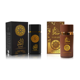 AZAD by A CENTER dual-bottle set in front view for gifting and daily wear