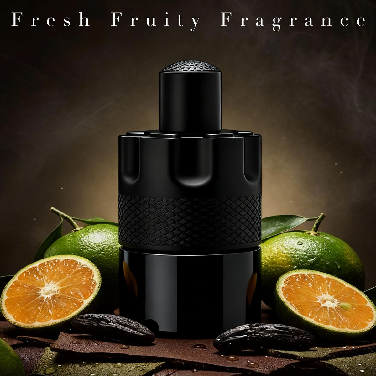 A Center Azura Noir Intense cap closeup reveals refined finish and premium packaging