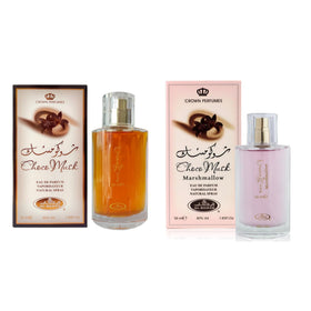 A CENTER Choco Musk bottle front showing rich cocoa for cozy daily wear.