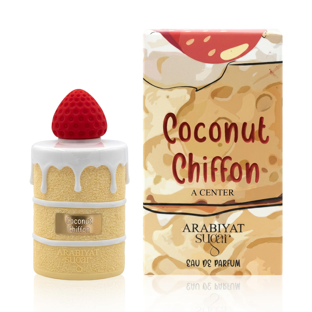 A CENTER Coconut Chiffon bottle-front showcases premium design ideal for gifting