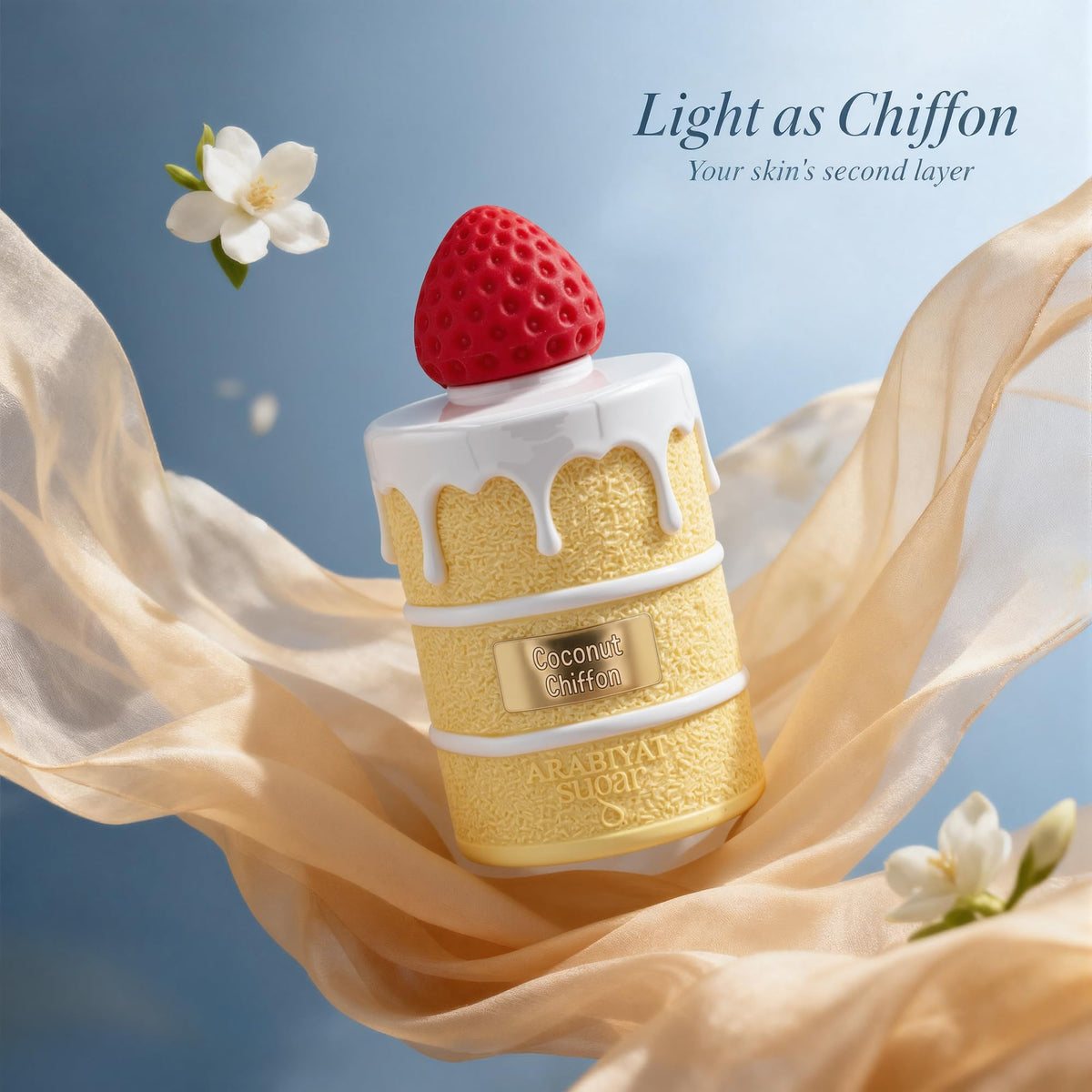 A CENTER Coconut Chiffon lifestyle-shot conveys everyday luxury
