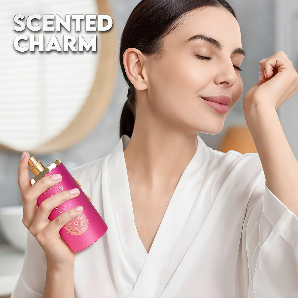 A Center travel-friendly bottles ideal for touch-ups on the go.