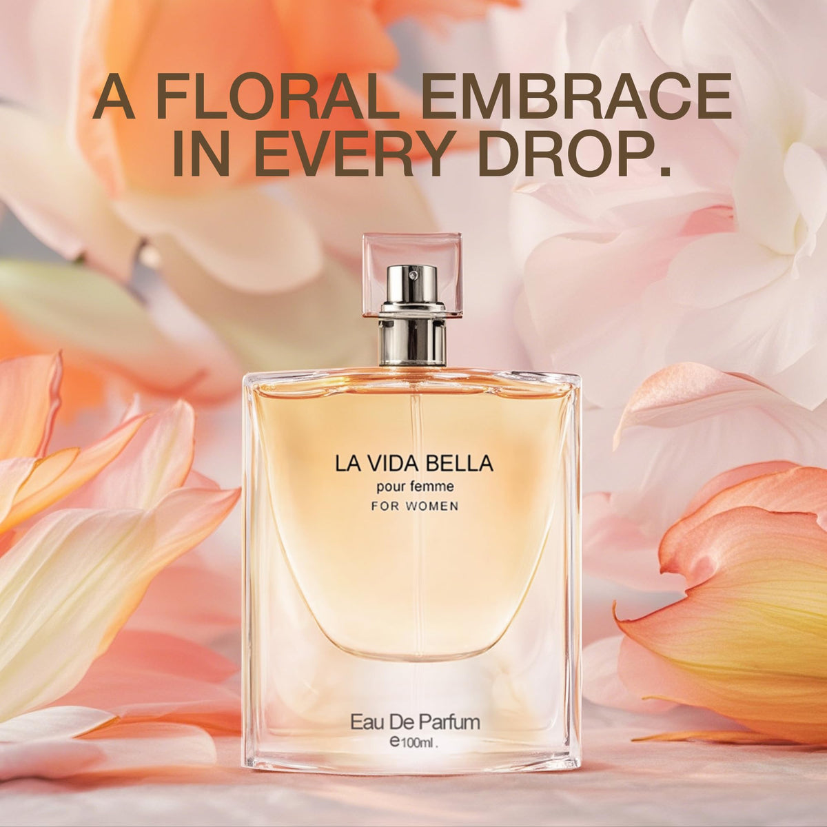 A CENTER La Vida Bella opening iris note highlights refined floral brightness.