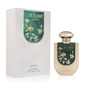 The A CENTER Riiffs Fleurie Emerald bottle with gourmand aroma ideal for evenings.