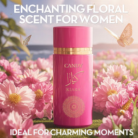 A Center 3.4 oz EDP bottles delivering long-lasting scent throughout day.