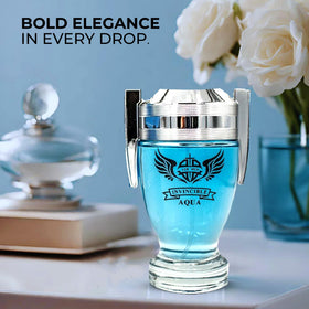 A Center Valiant Men leather bottle conveying rugged scent.