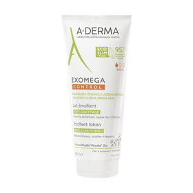 A-Derma EXOMEGA CONTROL Milk 200 ml front view for gentle daily moisturization.