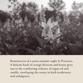 A LA MAISON Argan oil blend emphasizes nourishing softness and smooth skin.