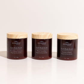 Easy daily or weekly routine with A LA MAISON Earth Body Scrub during shower