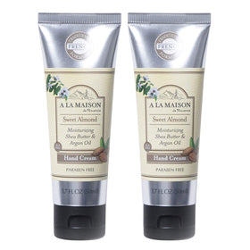 A LA MAISON Sweet Almond Hand Cream tube for quick hydration.